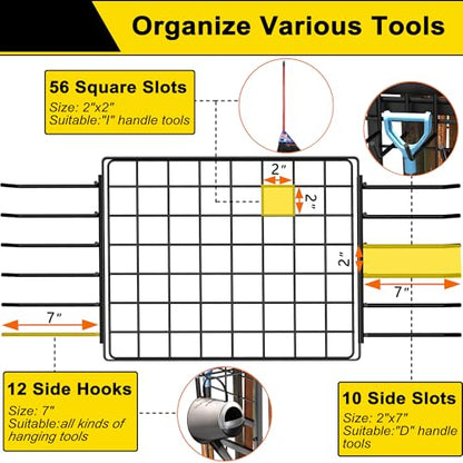 3 Tier Garden Tool Organizer (17 x 12.8 x 30.3 / Black)