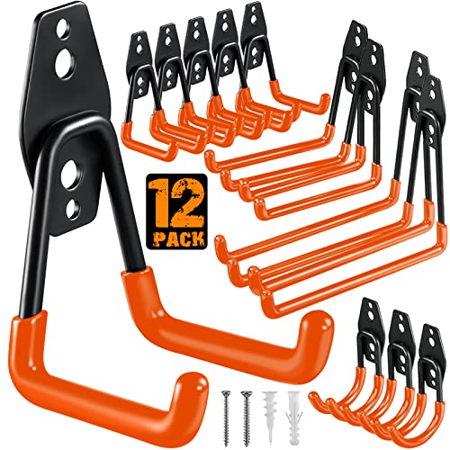 12 Pack Garage Hooks Heavy Duty (12 Pack Orange)