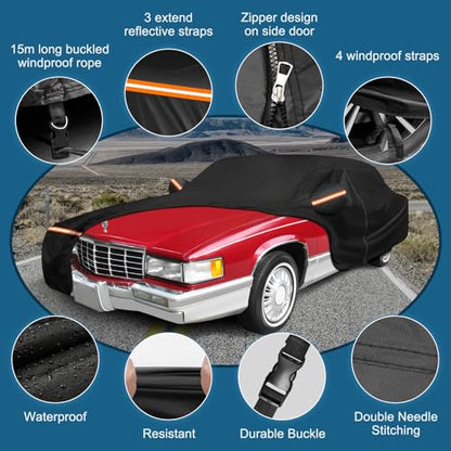 Car Cover for Cadillac Deville 1985 (Black / for Cadillac Deville 1985-1993)