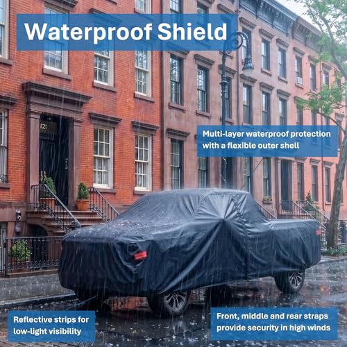 Truck Cover Waterproof All Weather. See Truck Size (Black / T4 - see Vehicle Size Chart)