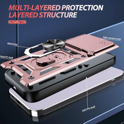 for OnePlus 15 5G Case (OnePlus 15 5G（6.78"） / Rose Gold)