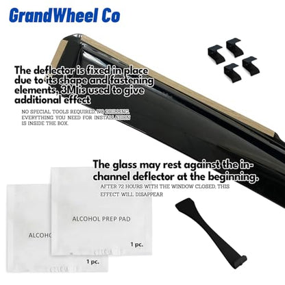 Window Deflectors Smoke Tinted in (For Titan XD 16-24 Crew Cab)