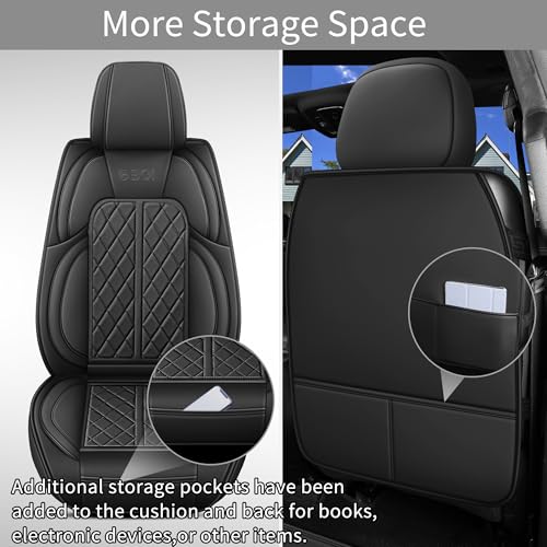 Car Seat Cover Custom Fit for Dodge Ram 1500 2500 3500 2002 (Black / Full Set (Curved Rear))