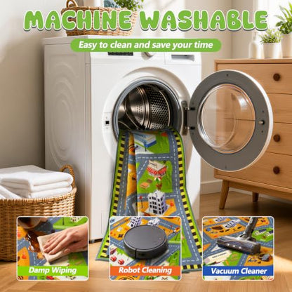 Kids Rug Play Mat (Green City2 / 5'3''x6'6'')