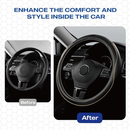Memory Foam Steering Wheel Cover (Beige)
