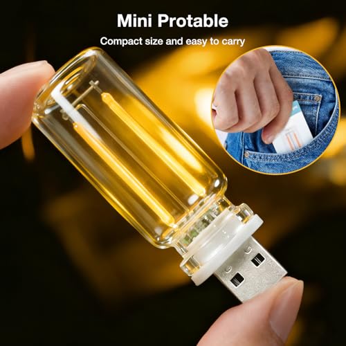 2 PCS USB Car Lights (Yellow / 2 pcs)