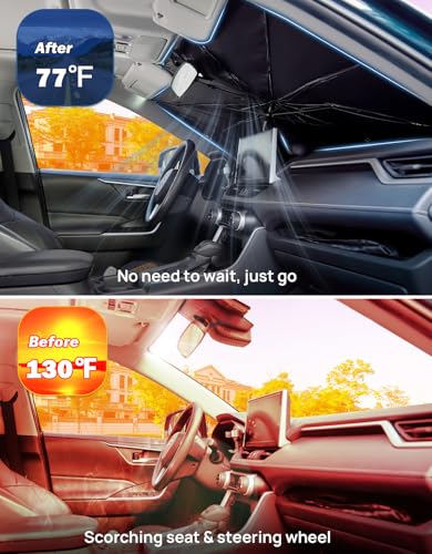 Windshield Sunshade Umbrella Compatible with Toyota RAV4 2019 (for RAV4)