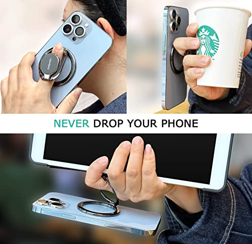 Magnetic Phone Ring Holder for iPhone (Black)