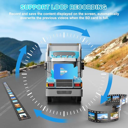 HD 1080P DVR 10" Wireless RV Backup Camera System (Coal Black / 10-inch+2 Cam)