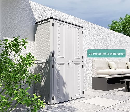 Outdoor Storage Shed (Off White Shed-04D)