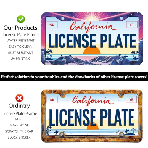 Sunset Mountain Anime License Plate Frames (Sunset Mountain)