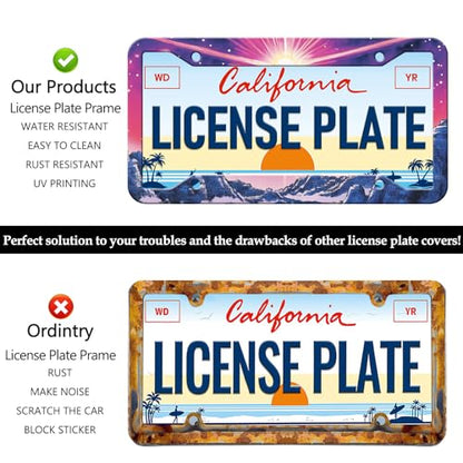 Sunset Mountain Anime License Plate Frames (Sunset Mountain)