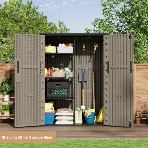 Outdoor Storage Cabinet Waterproof (Coffee)