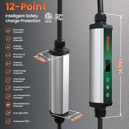 Level 2 EV Charger 40 Amp Portable J1772 Charger (40A)