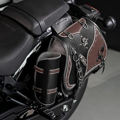 Motorcycle Saddlebags (Brown-1)