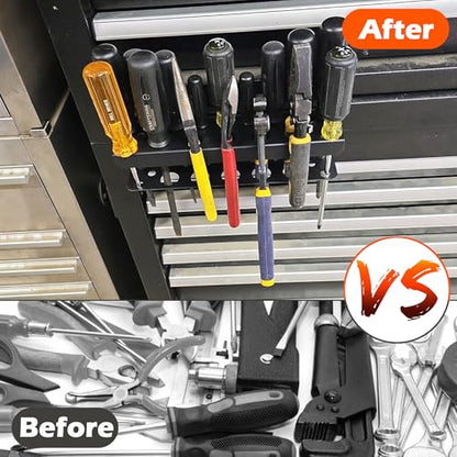 Magnetic Screwdriver Holder Rack (Black Magnetic Screwdriver Rack)