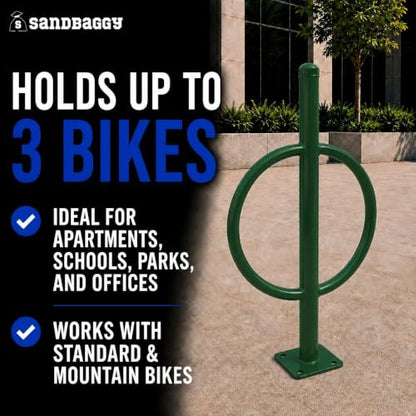 Post and Ring Bike Rack (Green)