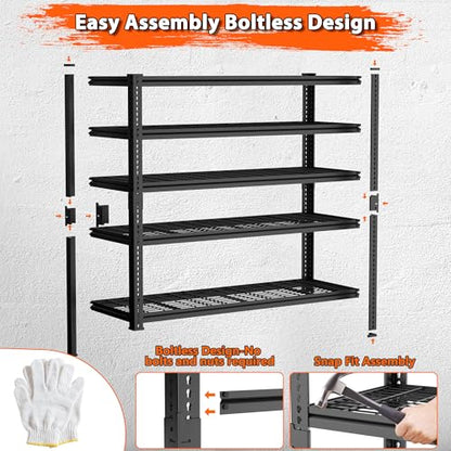 Storage Shelves Heavy Duty (5 Tier 60"W x 24"D x 78"H)