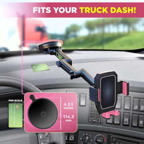 Truck Phone Mount + Dash Pad (Pink)