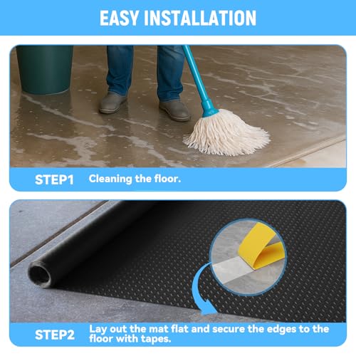 4x8 FT Garage Floor Mat (4x8 FT / Black)