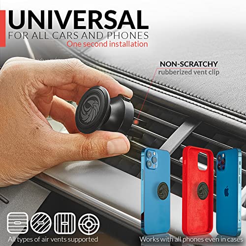 New 2026 Magnetic Cell Phone Holder for Car Vent【 All (Black)