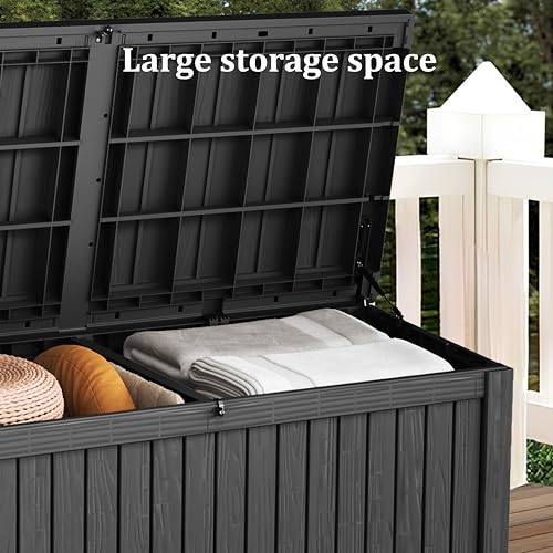 180 Gallon Resin Outdoor Storage Box (Black / 180 gallons)