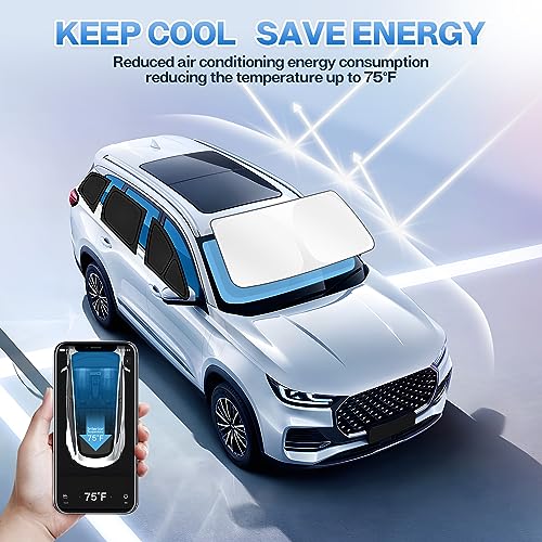 Windshield Sun Shade for Chrysler Pacifica 2017 (Window Shades for Chrysler Pacifica 17-25)