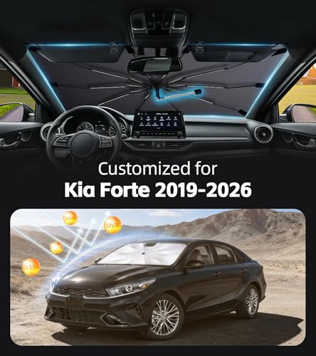 Windshield Sun Shade for Kia Forte 2019 (Fit for Kia Forte 2019-2026)