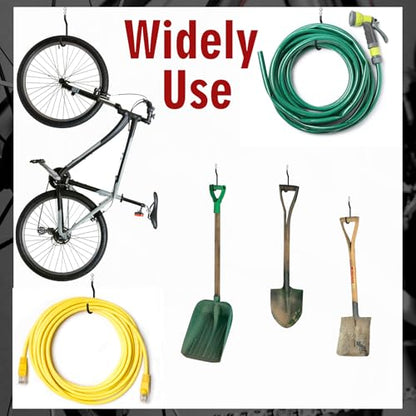 4 Pcs Machine Thread Bicycle Storage Hook (3.15 Inch / Black)