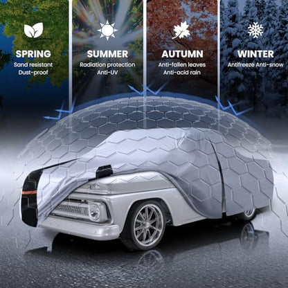 Multi Layer Ford F100 Truck Cover (W.Fit C10(1960-2002) Standard/Extended/Crew SB / White Truck Cover)