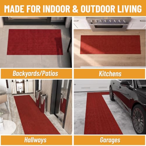 2x25 Hallway Runner Rug (Red / 2' x 25' (Runner))