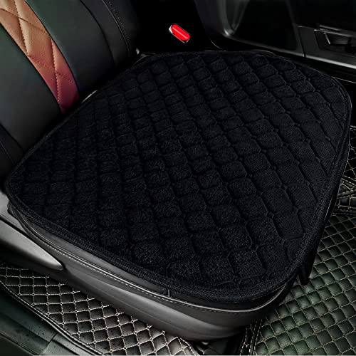2 Comfortable Car Seat Covers Universal Front Seat Coves for Car Accessories with Storage Pockets (Black)