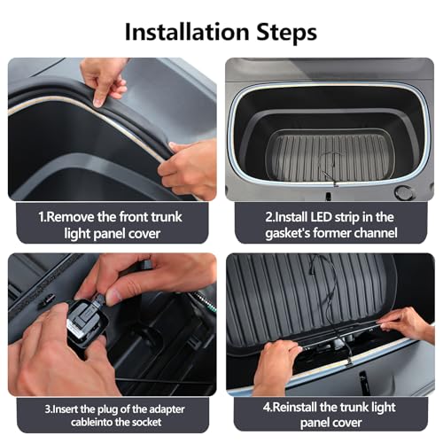 Front Trunk Ambient LED Light Strip for Tesla Model Y Juniper 2025
