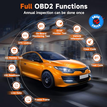 2026 FOXWELL NT726 OBD2 Scanner Diagnostic Tool (NT726 ALL System with 12 Resets Orange / 2026)