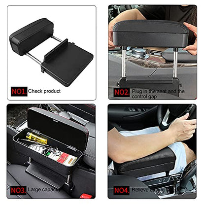 Car Armrest Box Adjustable Pad Refit Car Central Lift Armres Storage Organizer Box Arm Rest (grey)
