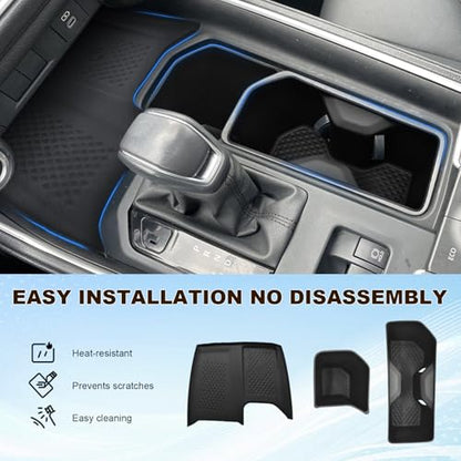 Cup Holder Insert & Wireless Charging Mat for Toyota Grand Highlander (For Grand Highlander 2024-2026 2pcs)