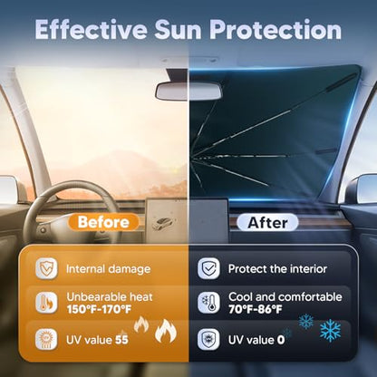 Windshield Sun Shade Umbrella for 2022 (Hyundai Santa Cruz 2022-Present)