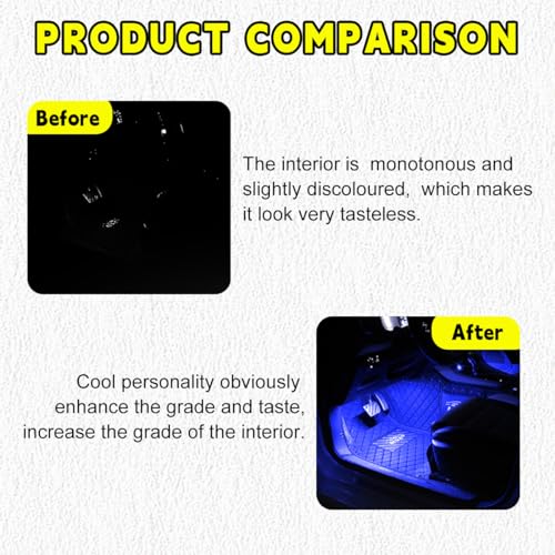 Car LED Strip Light (Blue / 48 LED, Cigarette Adapter)