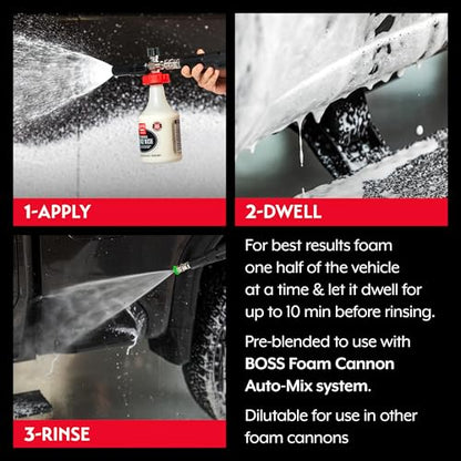 BOSS Foaming Surface Wash for Car Cleaning and Detailing (35 Fl Oz (Pack of 1))