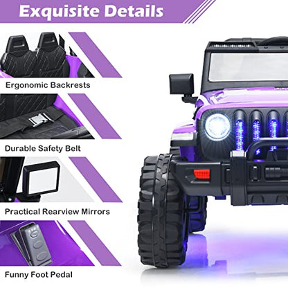 Kids Ride on Car Truck with 2.4G Remote Control (Purple)