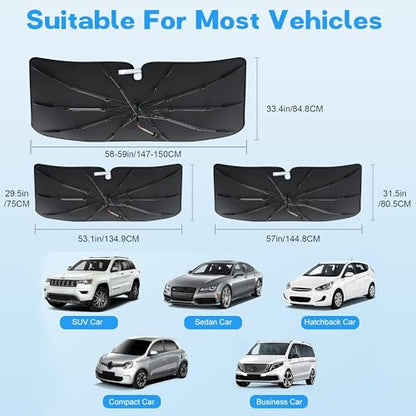 Windshield Sun Shade Umbrella (53.1'' x 29.5'')
