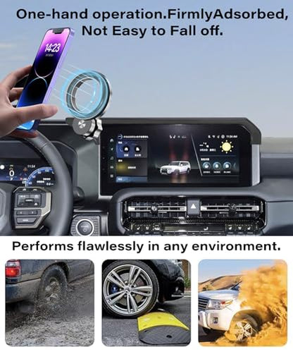 Car Phone Holder for 2024 2025 2026 Toyota Land Cruiser LC250 Accessories (for 2024-2025 Land Cruiser LC250 (8/12.3 Inch))