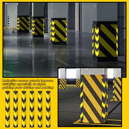 12 Packs 31" Rubber Wall Corner Guard for Parking Lot Pillar Wall