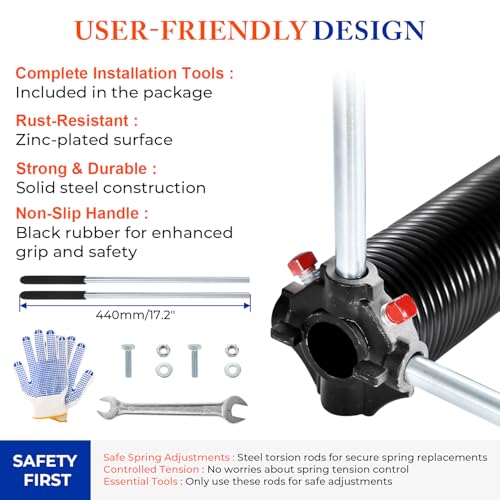 Garage Door Torsion Springs Pair (0.218" X 2" X 26")