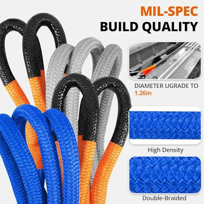 Kinetic Recovery Tow Rope (Blue / 1.26"x30ft)