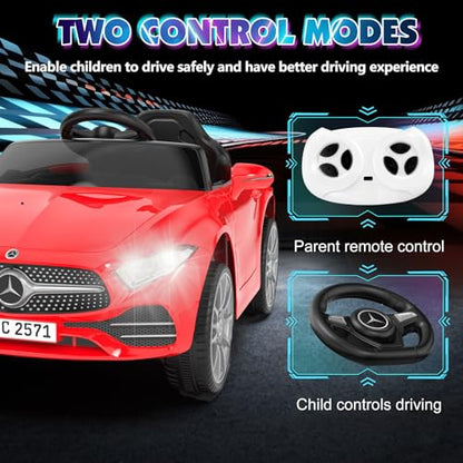 Battery Powered Electric Car Ride On Vehicle Double Doors (Sc-red)