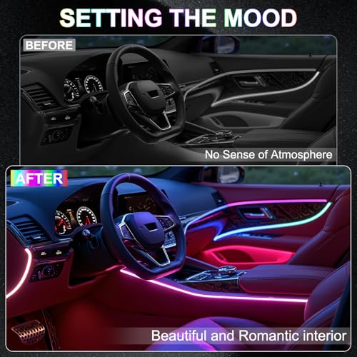 Dreamcolor Acrylic Interior Car LED Strip Lights