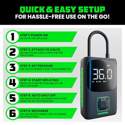 Portable Tire Inflator (Black)