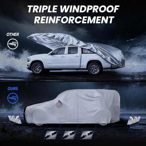 Multi Layer Car Cover Custom Fit for Jeep wrangler 4 Dr (W.Custom Fit Jeep wrangler 4 Door / White Car Cover)