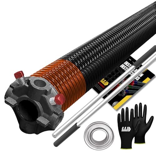 Garage Door Torsion Spring 273x2x35 Torsion Spring for Right Side of Garage Door with 1" Steel Bearing (273x2x35 / Black Cone (Right Side))